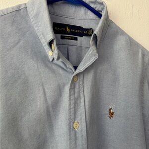 Ralph Lauren Oxford Sky Blue Casual Button Down Shirt excellent condition